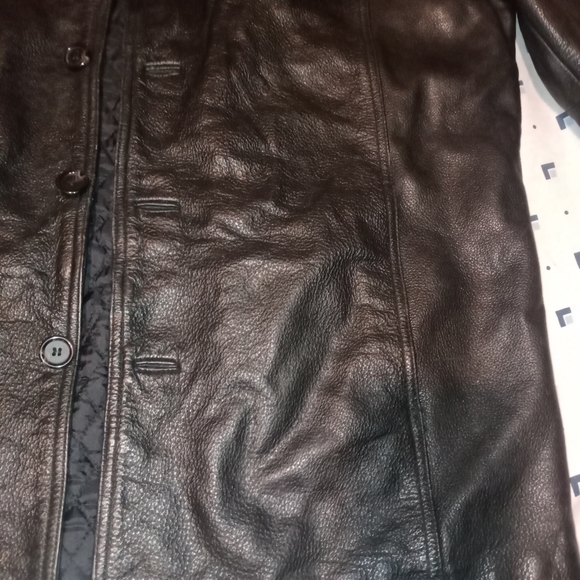 Charles Klein Insulated Bomber Leather Jacket/Coat - Picture 5 of 12